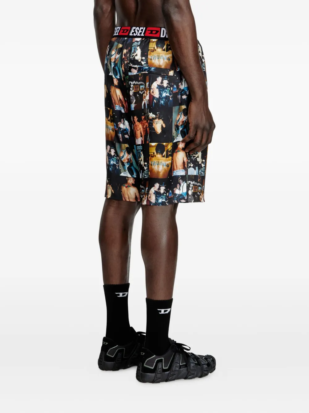 Diesel x Tom of Finland Foundation shorts met grafische print Zwart