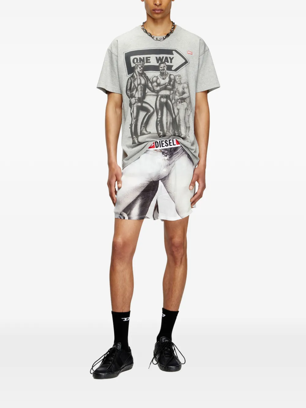 Diesel x Tom of Finland Foundation Pr-T-Norm-Tom25 T-shirt Grijs