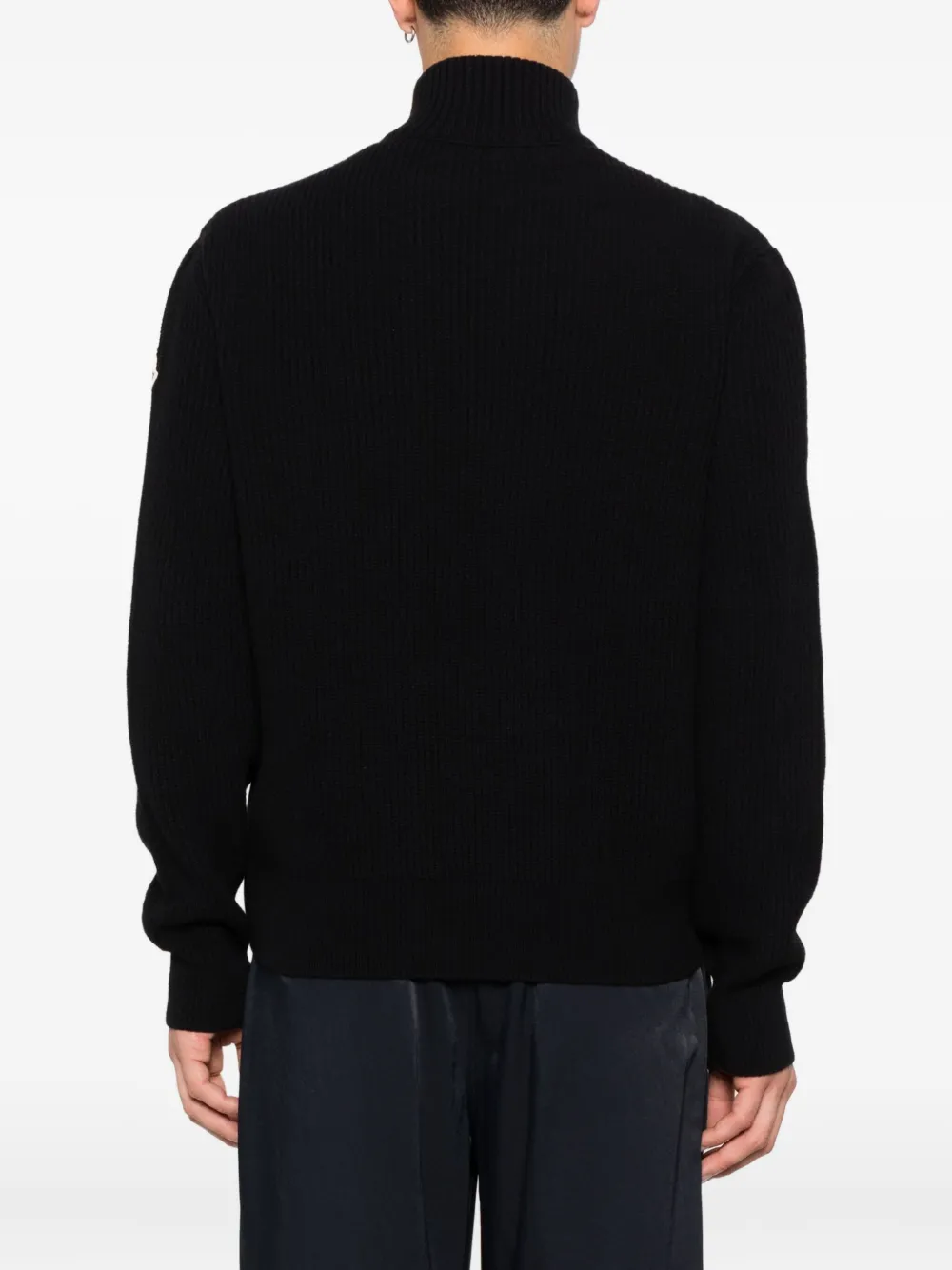 Moncler Gewatteerd vest met lange mouwen Zwart