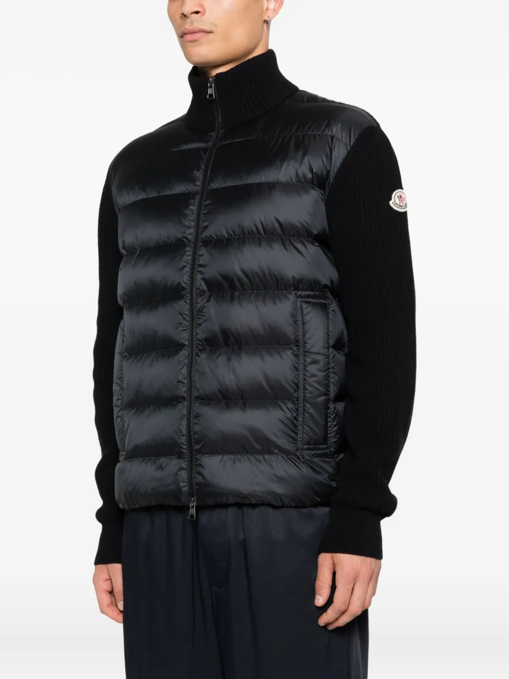 Moncler Gewatteerd vest met lange mouwen Zwart