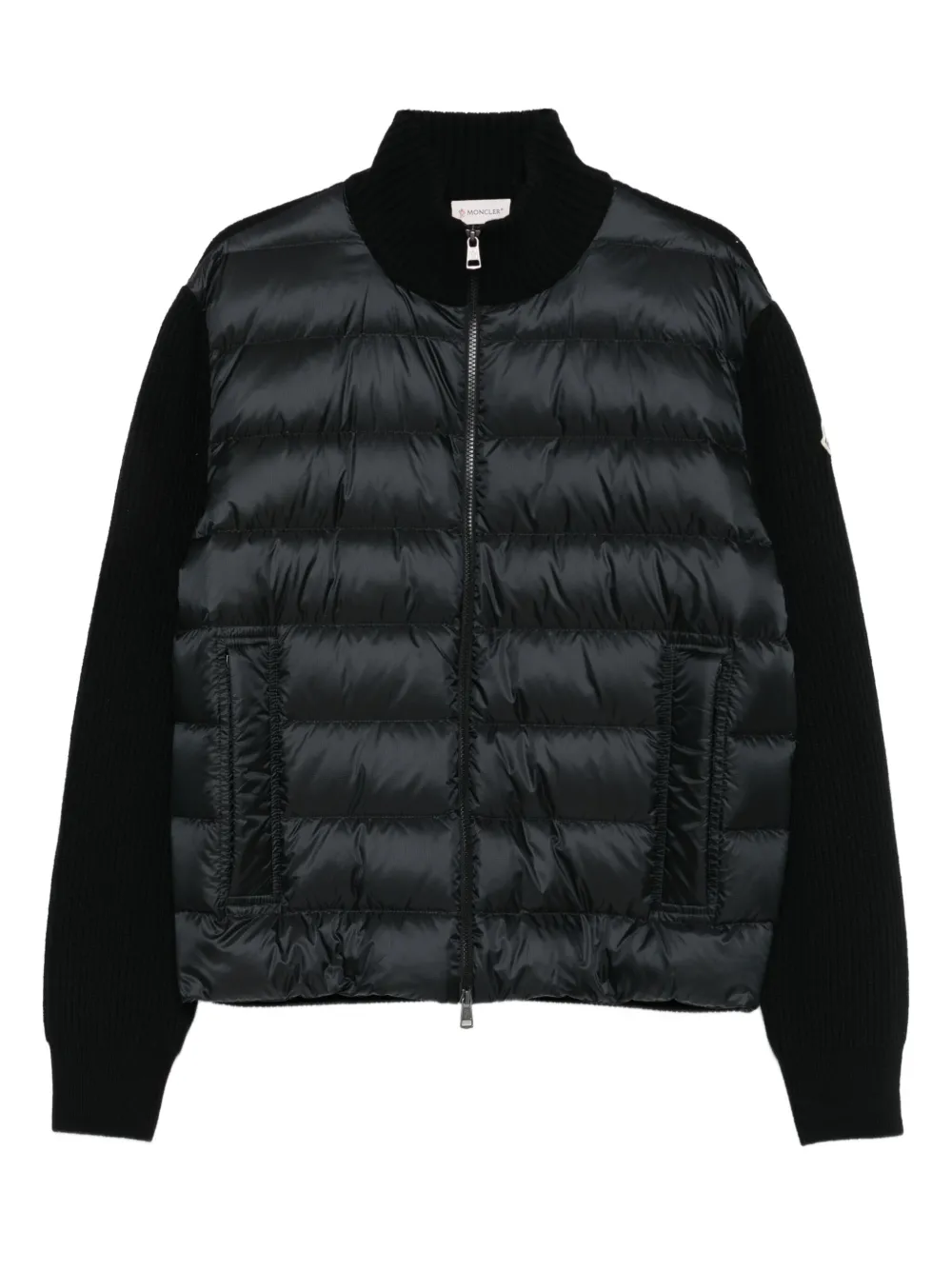 Moncler Gewatteerd vest met lange mouwen Zwart