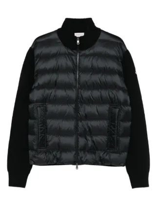 MONCLER 黒 セーター キルティング Moncler キルティング カーディガン | ブラック | FARFETCH JP