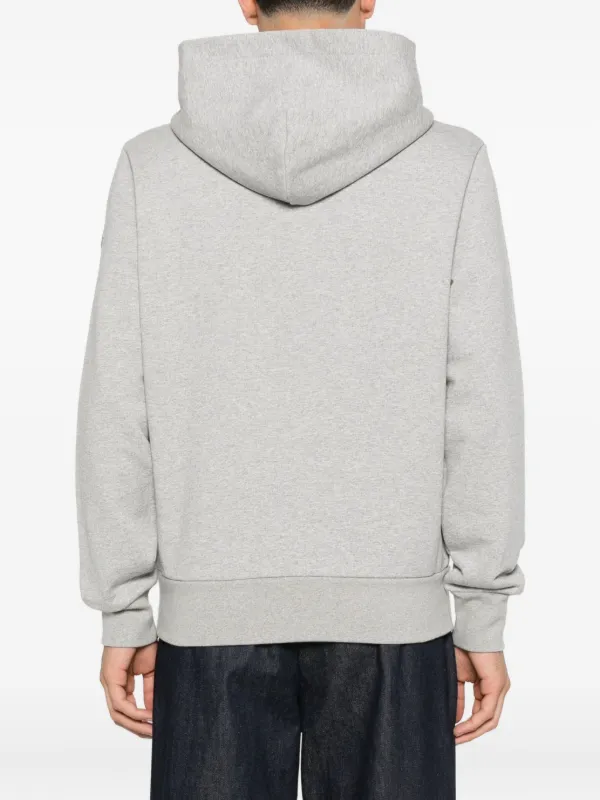 Moncler Hoodie Med Bergstryck Grå FARFETCH SE