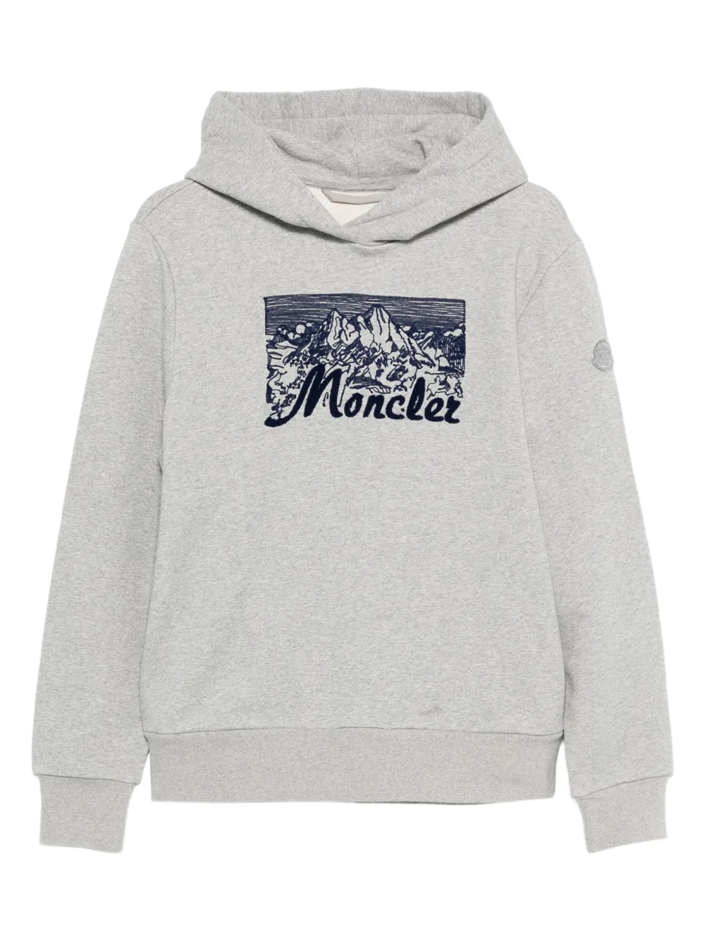 Moncler Hoodie met bergprint Grijs