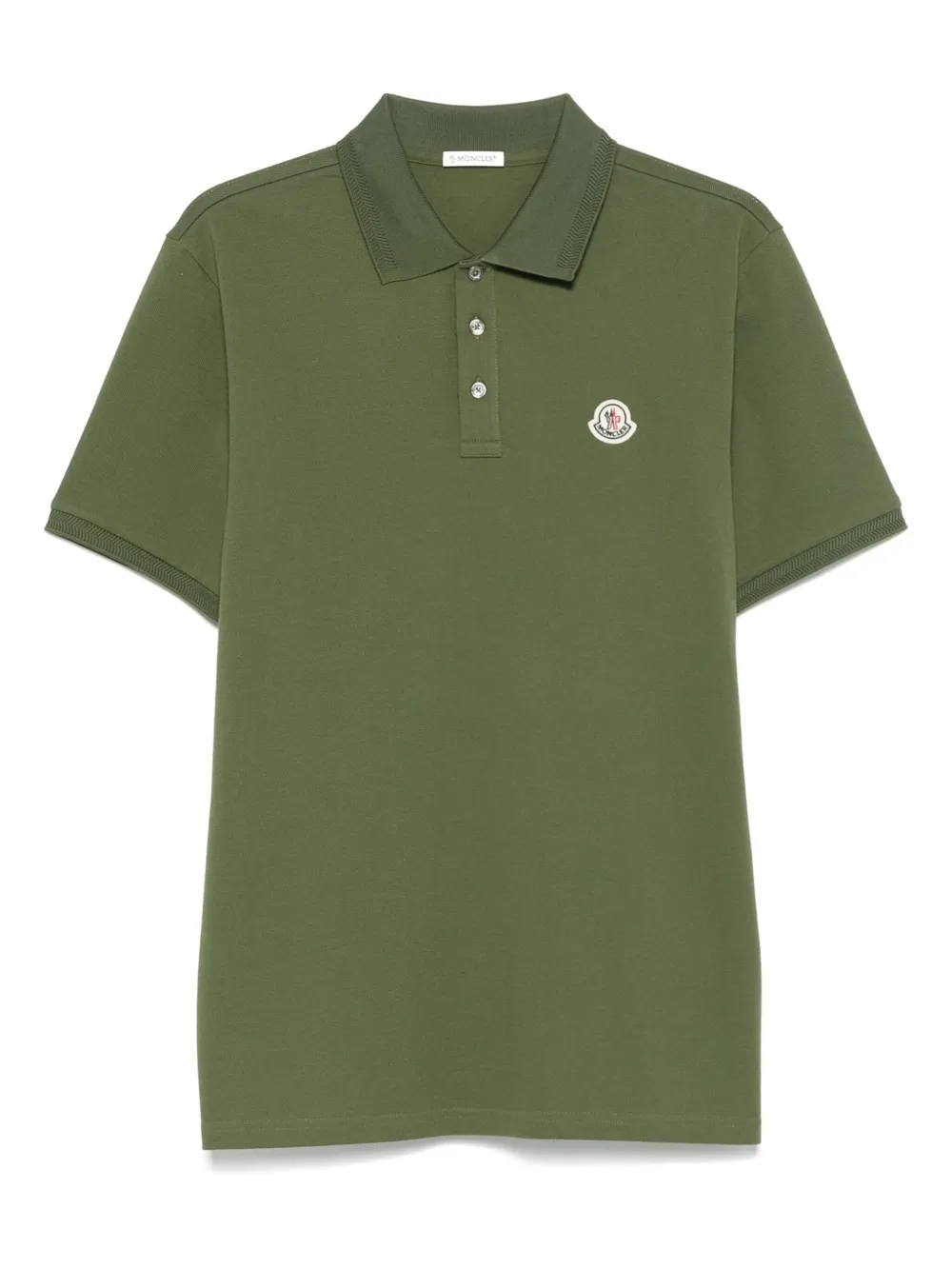 Moncler playera tipo polo con aplique del logo | verde | Image 1