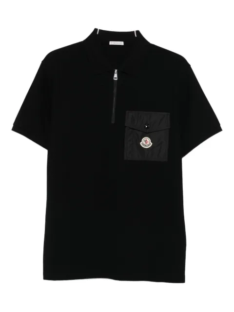 Moncler half-zip patch-pocket polo shirt
