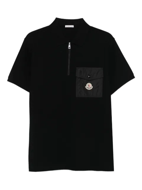 Moncler half-zip patch-pocket polo shirt