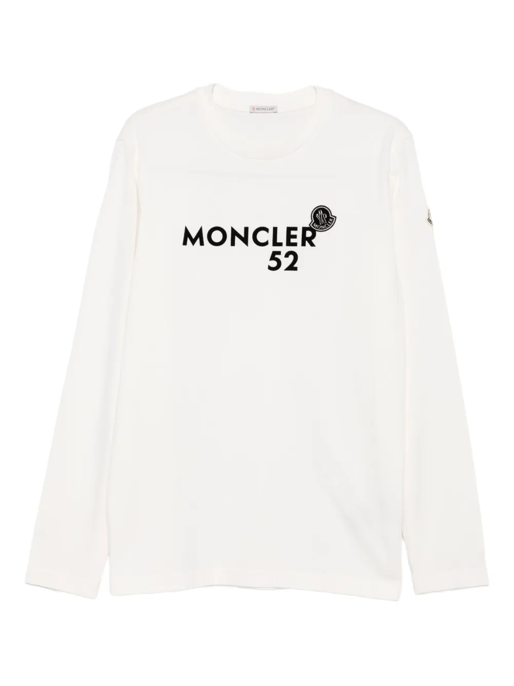 Moncler T-shirt met logoprint Beige