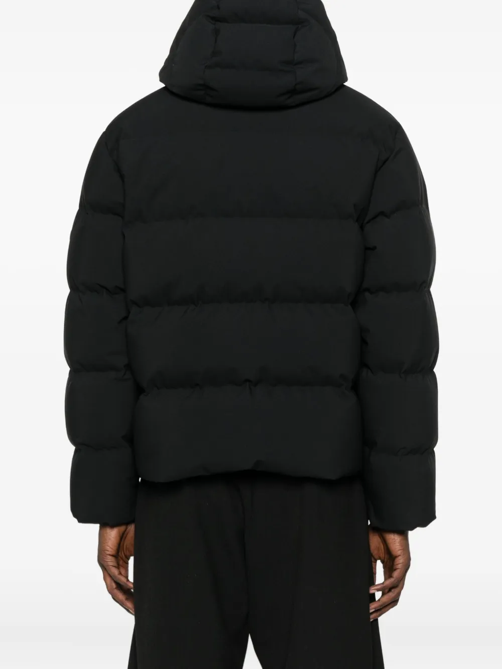 Moncler Hooded Quilted Jacket In Black