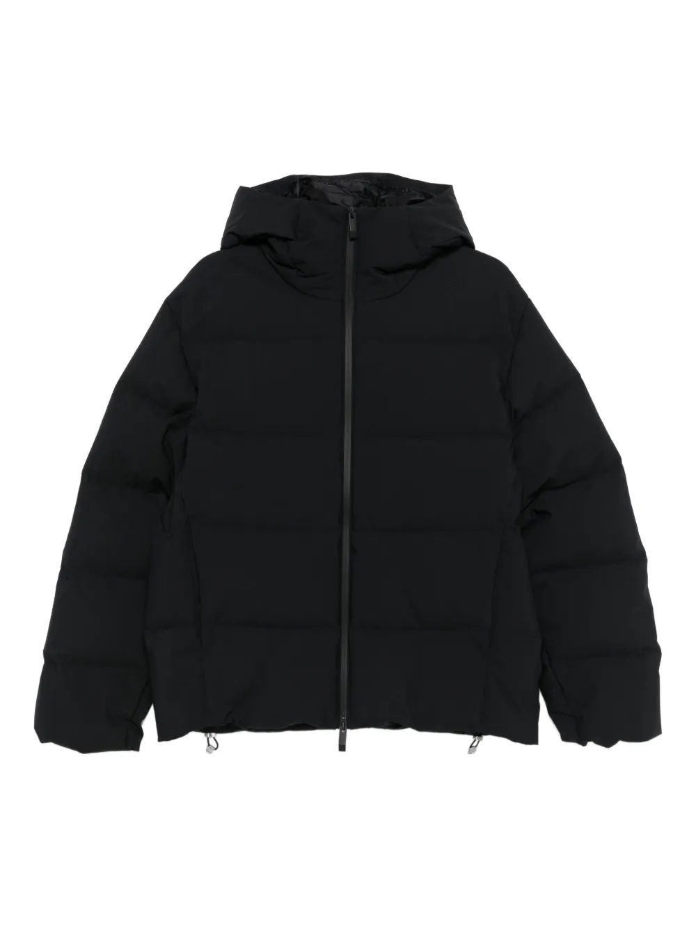 Moncler Hooded Quilted Jacket In Black