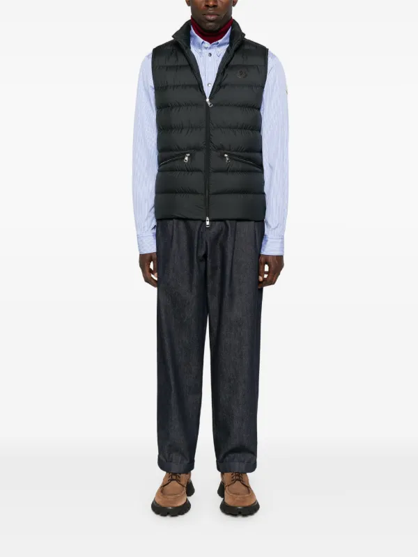 MONCLER ブラック キルティングベスト Moncler キルティング ベスト | ブラック | FARFETCH JP