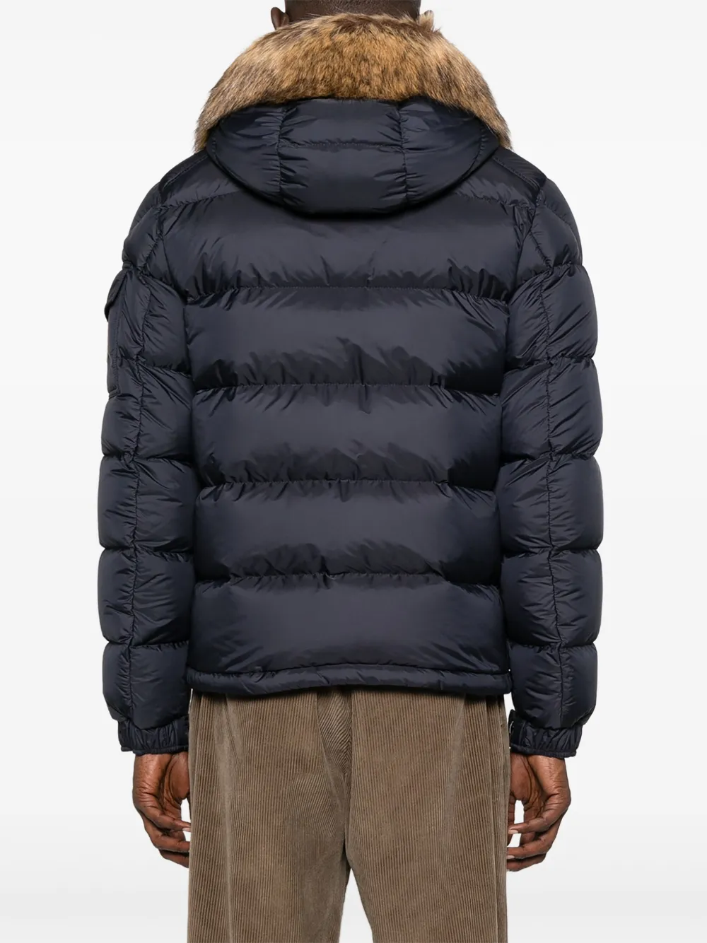 Moncler Fur-trimmed Quilted Jacket In Multi