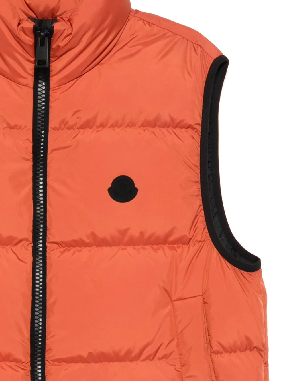 Moncler Quilted Zip-front Vest - Orange 