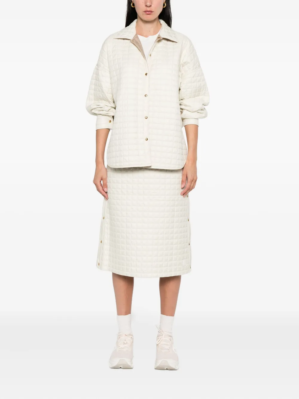 Moncler Omkeerbare gewatteerde blouse Beige