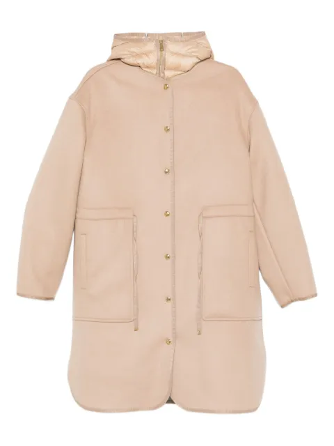 Moncler hooded patch-pocket coat