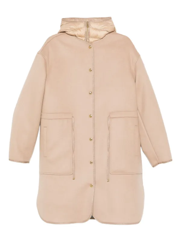 Moncler フーデッド コート | ニュートラル | FARFETCH JP
