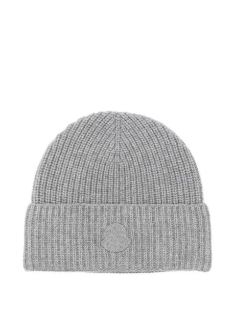 Moncler cashmere logo-patch beanie