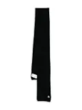 Moncler ribbed logo-patch scarf - Black