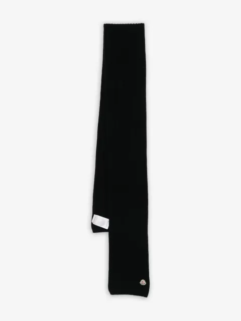 Moncler ribbed logo-patch scarf