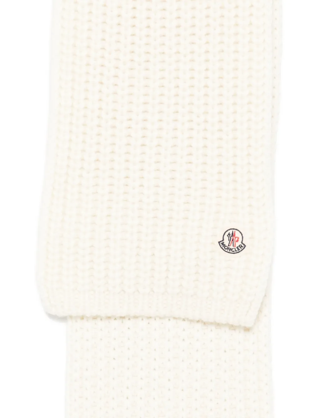 Moncler ribbed cashmere scarf - Wit