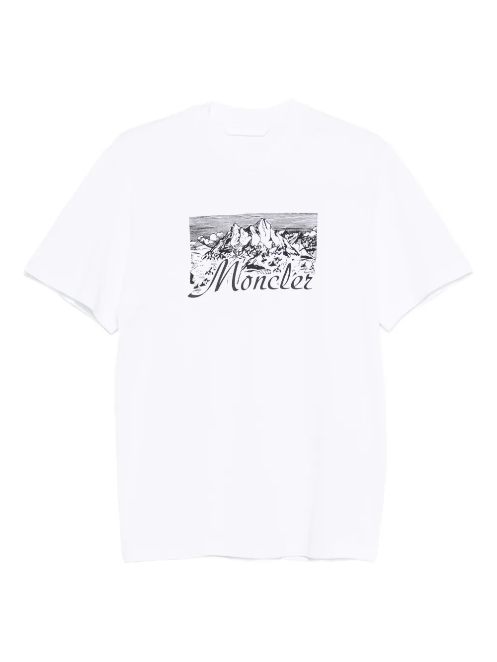 Moncler T-shirt met print Wit