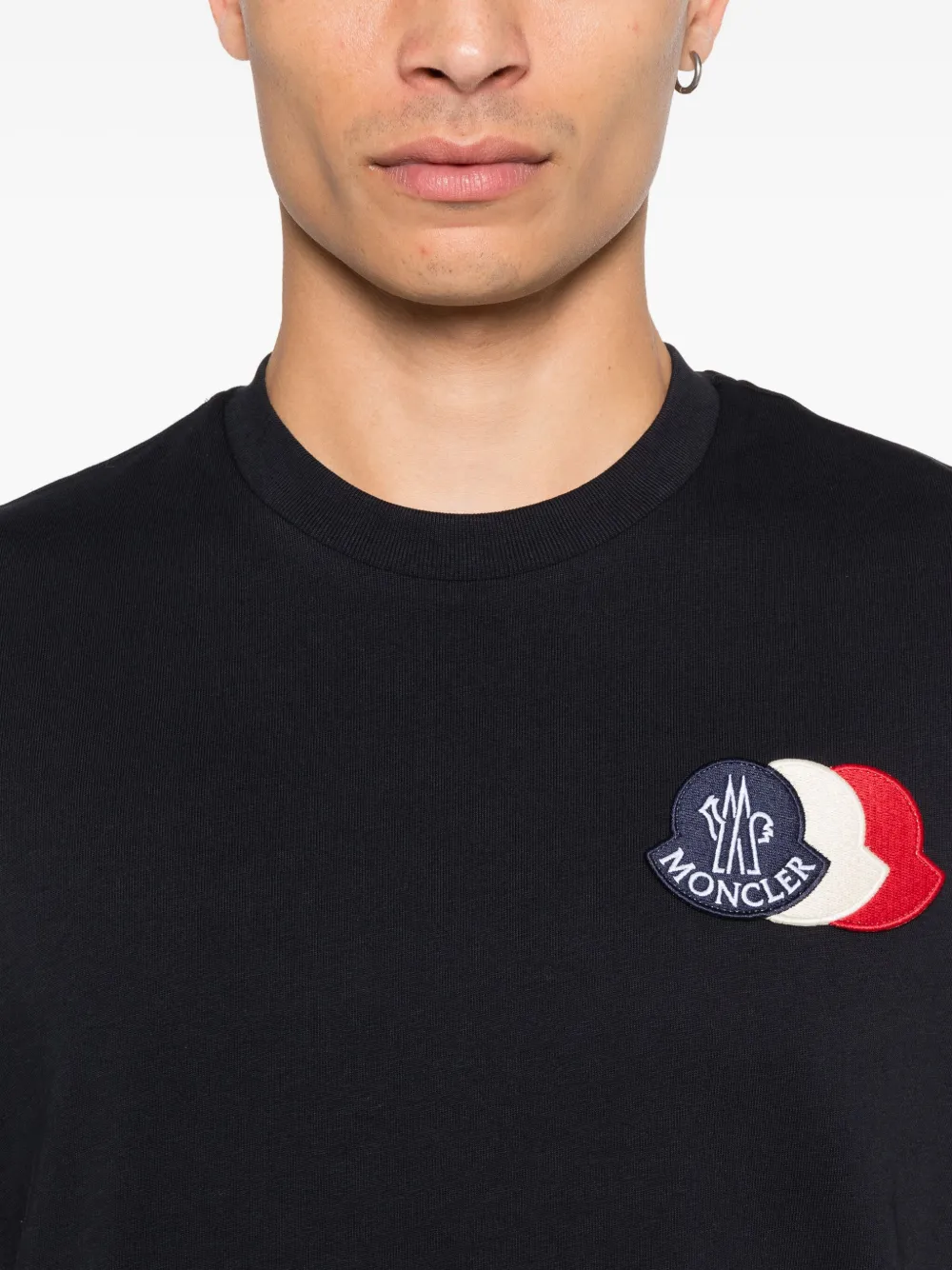 Moncler T-shirt met logopatch Blauw