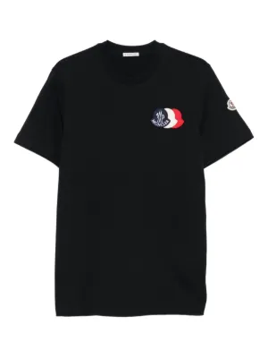 MONCLER Tシャツ/9-12 Moncler Camiseta Com Logo Bordado | Azul | FARFETCH BR