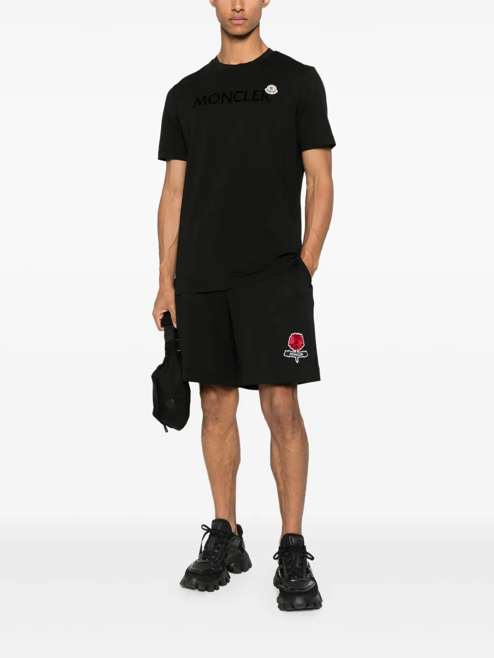 Moncler Katoenen T-shirt - Zwart