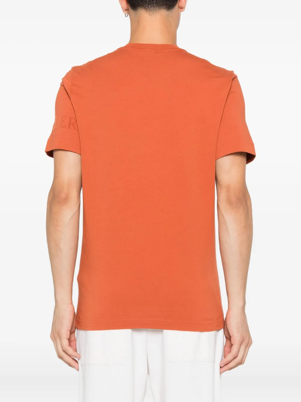 Moncler T-shirt met logopatch Oranje