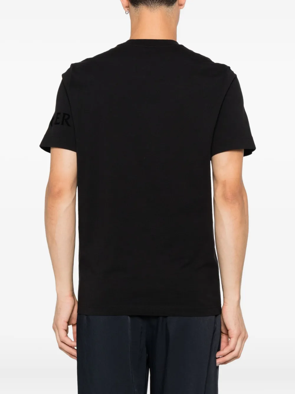 Moncler T-shirt met logoprint Zwart