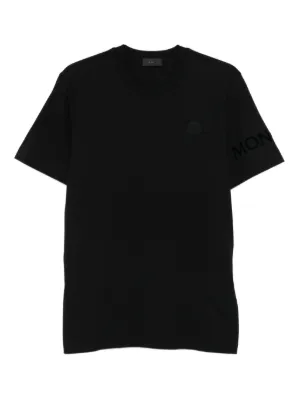 Moncler Camiseta Com Logo Bordado | Azul | FARFETCH BR