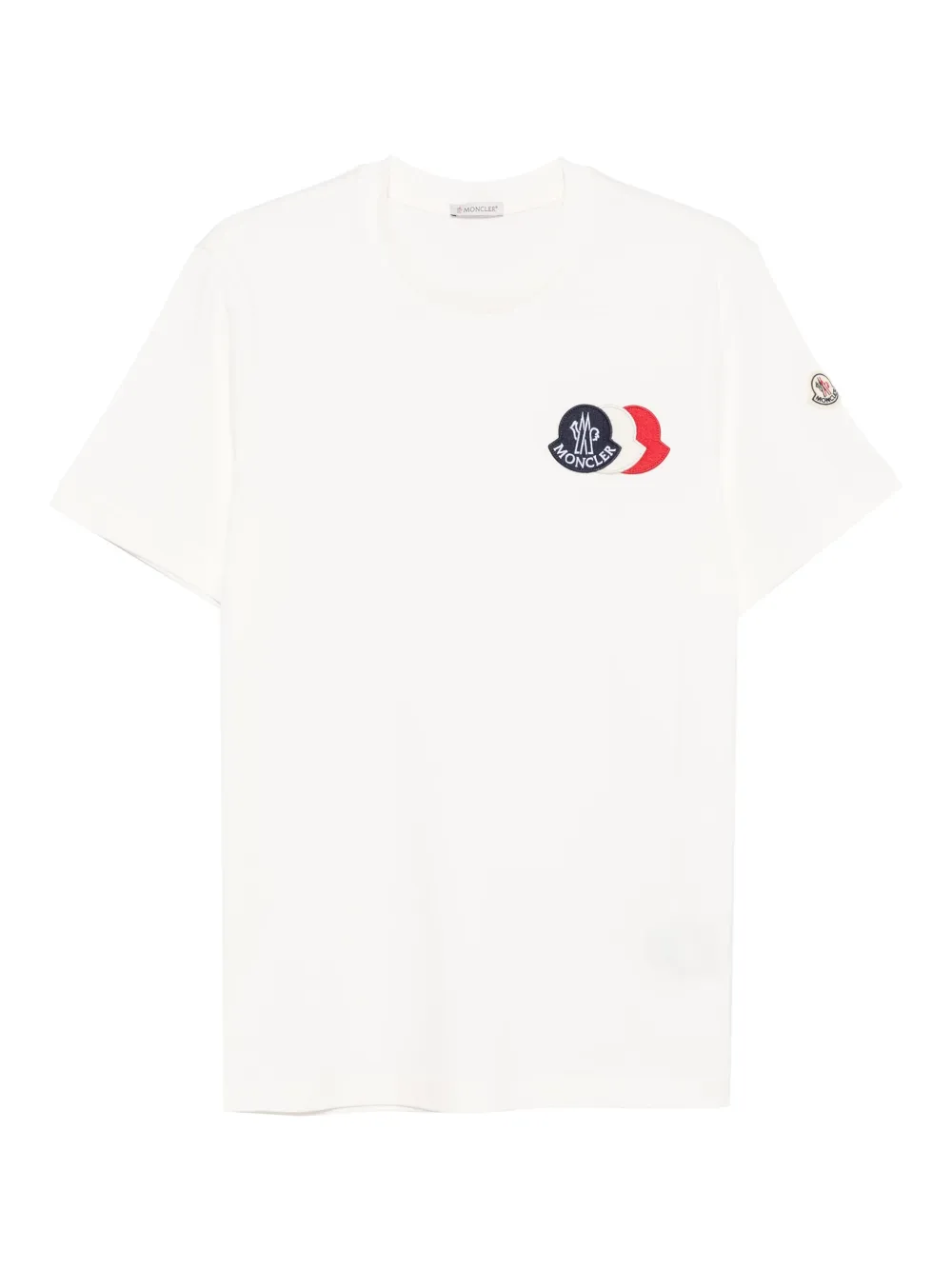 Moncler logo-patch T-shirt Beige