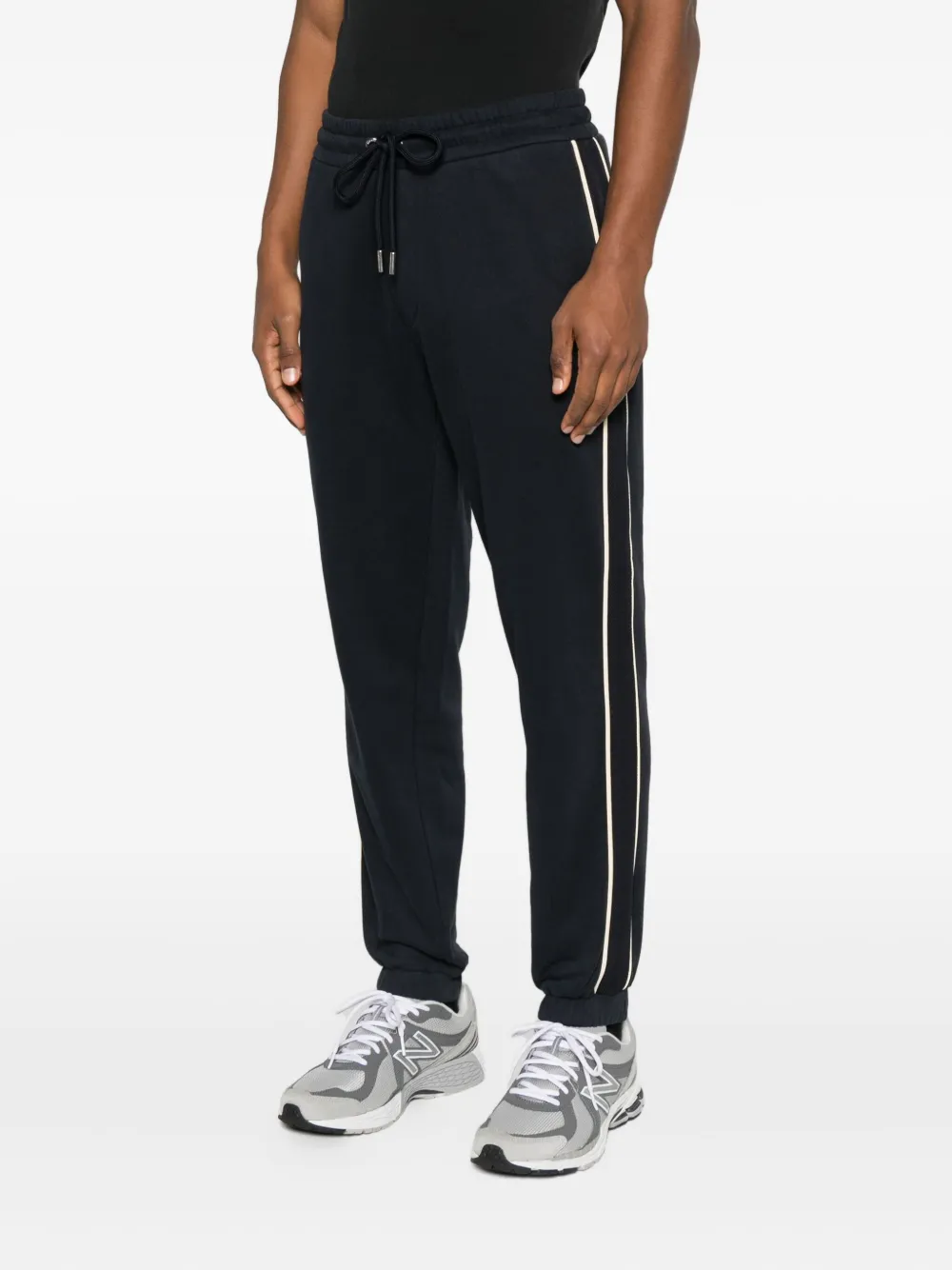 Moncler Stripe-detail Track Pants In Black