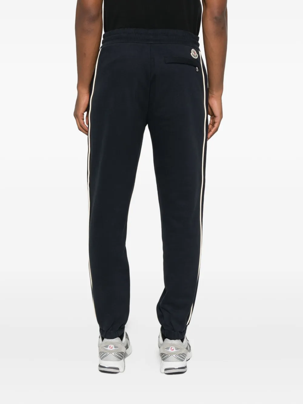 Moncler Stripe-detail Track Pants In Black