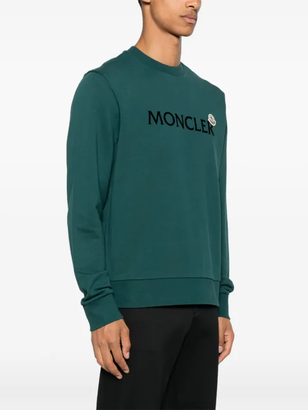 Moncler logo-print Sweatshirt Green FARFETCH PH