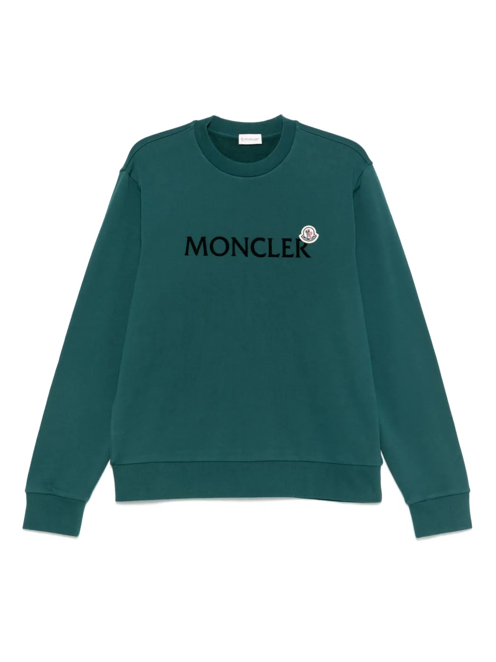 Moncler 로고 프린트 스웨트셔츠 | 그린 | Image 1