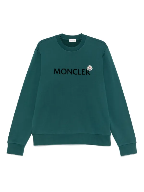 Moncler logo-print Sweatshirt Green FARFETCH PH