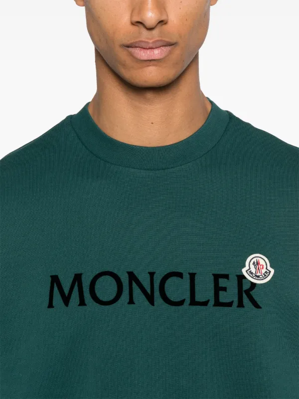 Moncler Moletom Com Estampa De Logo | Verde | FARFETCH BR