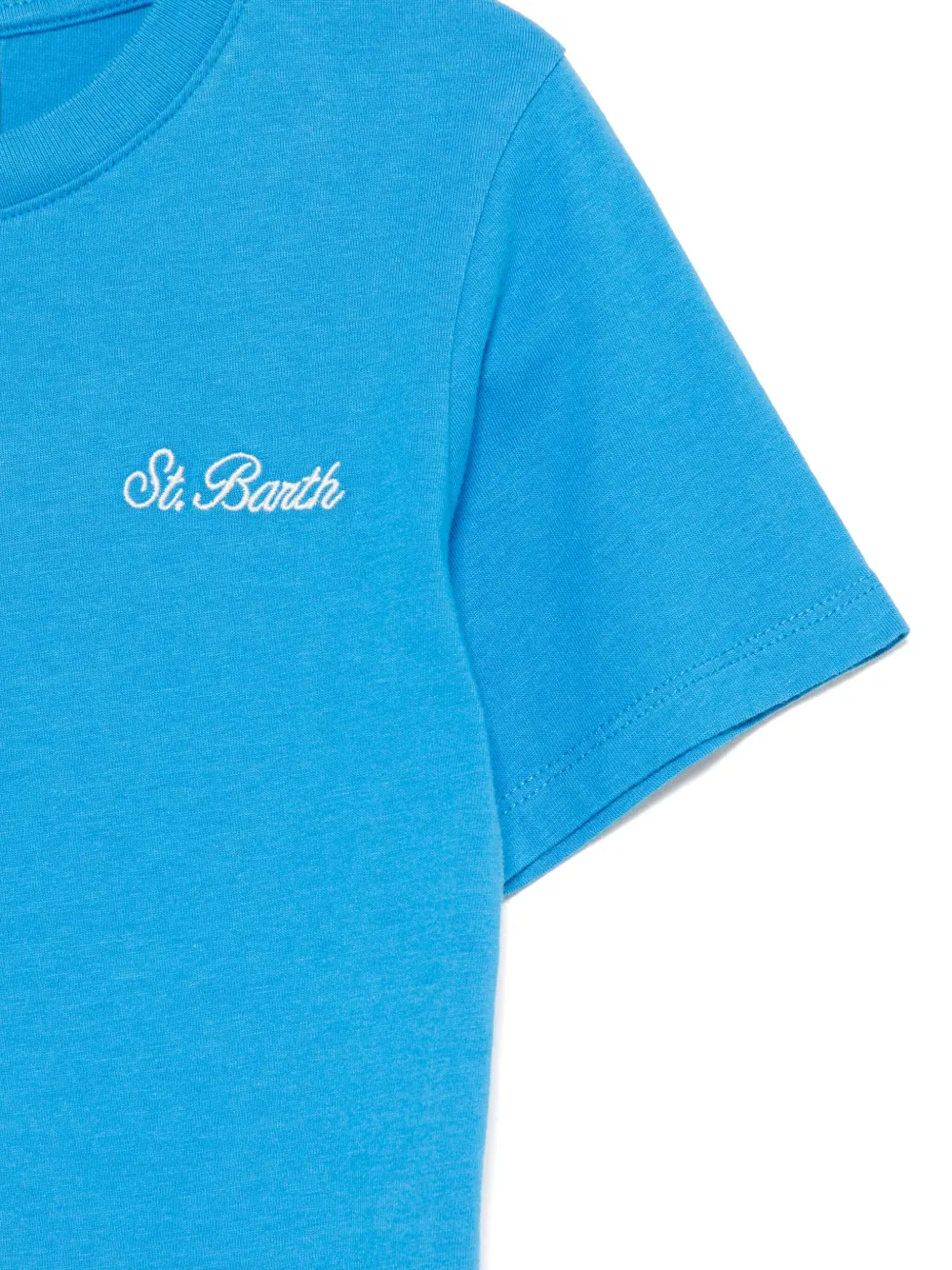 MC2 Saint Barth Kids T-shirt met geborduurd logo Blauw