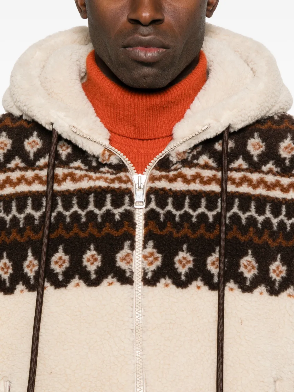Moncler fair-isle Hoodie | Neutrals | FARFETCH