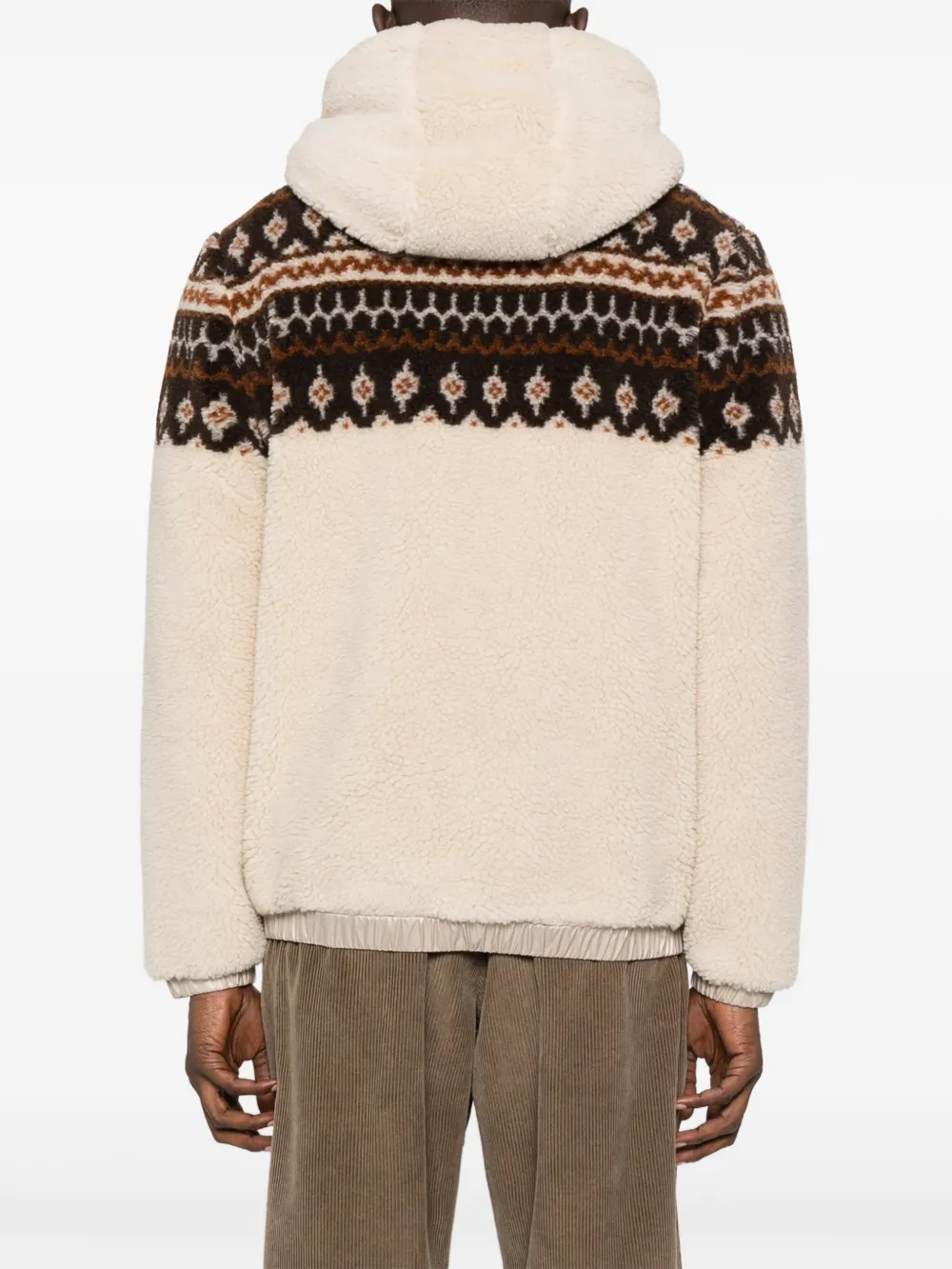 Moncler Fair-isle hoodie Beige