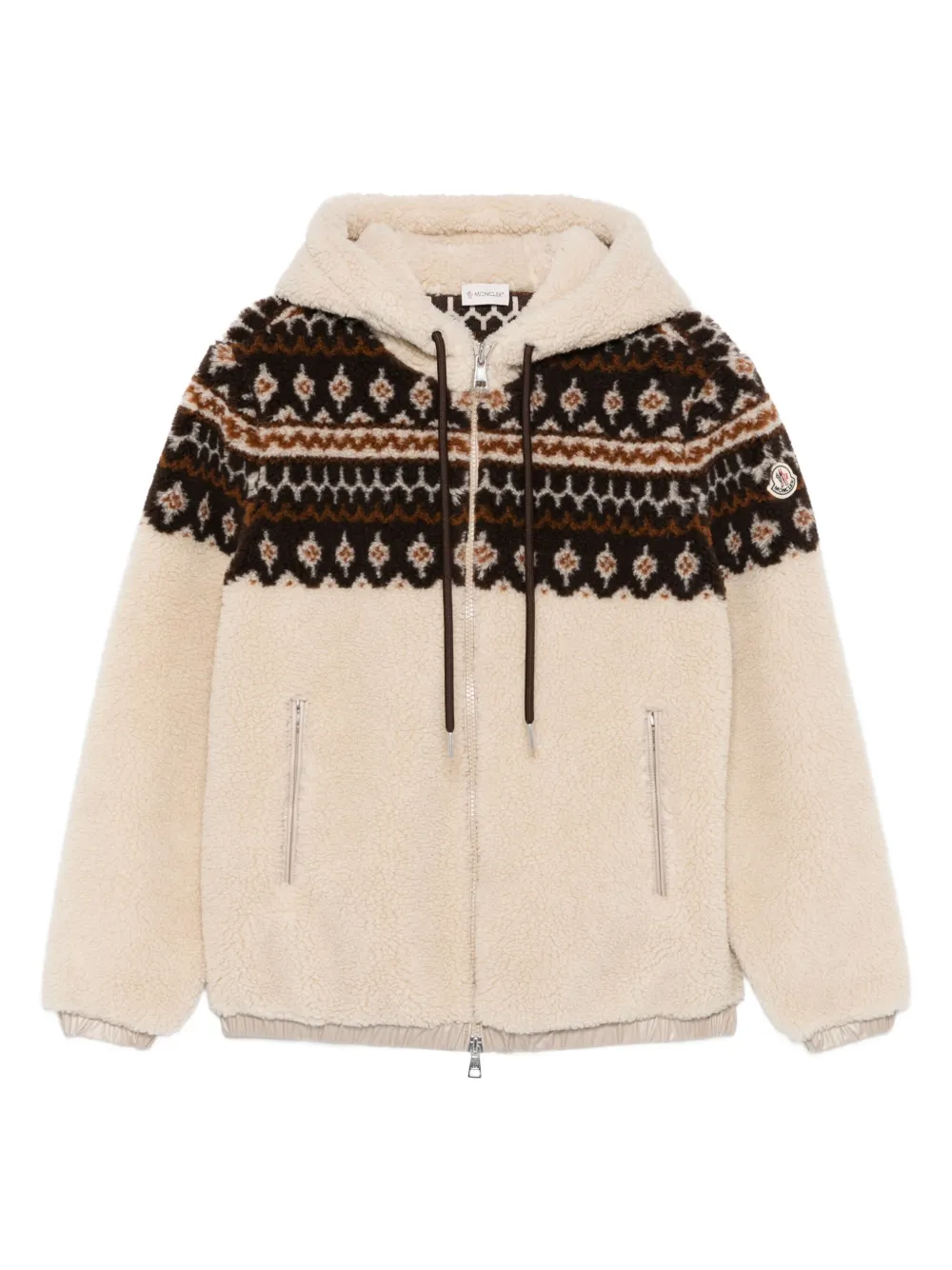 Moncler fair-isle hoodie | Neutrals | Image 1