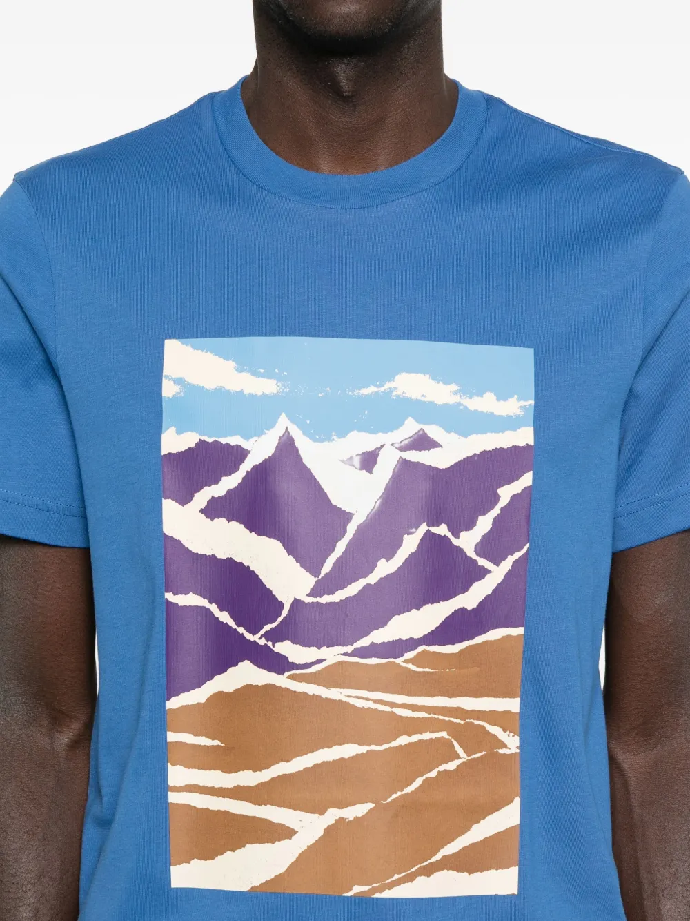 Moncler T-shirt met print Blauw