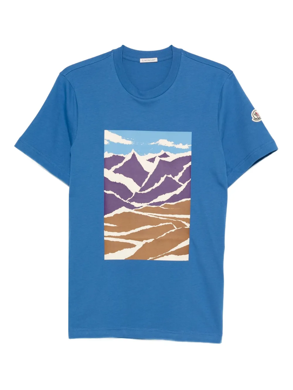 Moncler playera manga corta con estampado gráfico | azul | Image 1