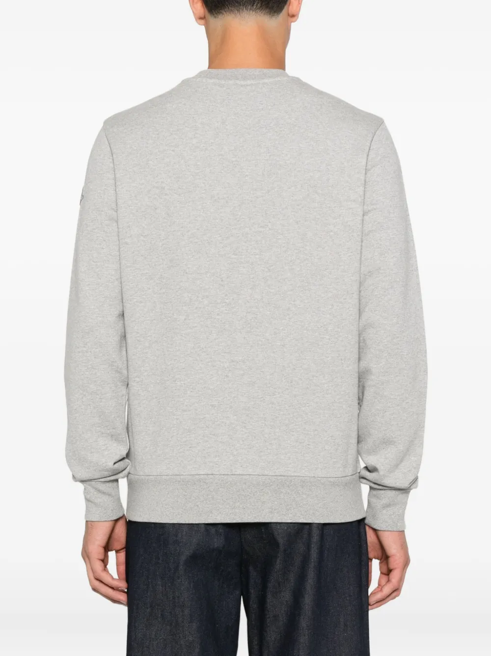 Moncler Sweater met geborduurd logo Grijs