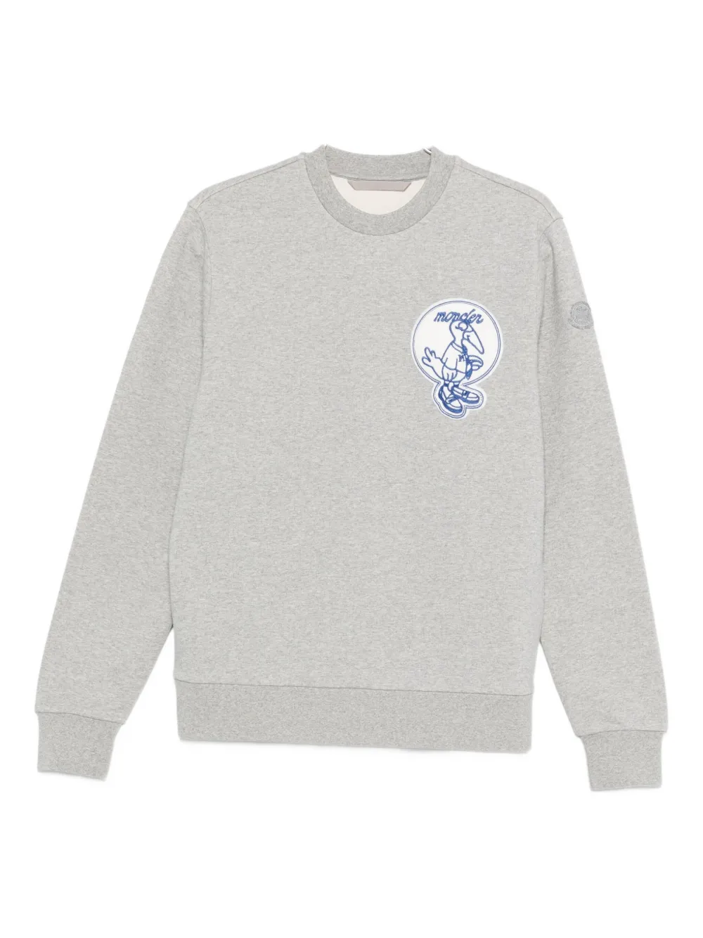 Moncler embroidered-logo sweatshirt | Grey | Image 1