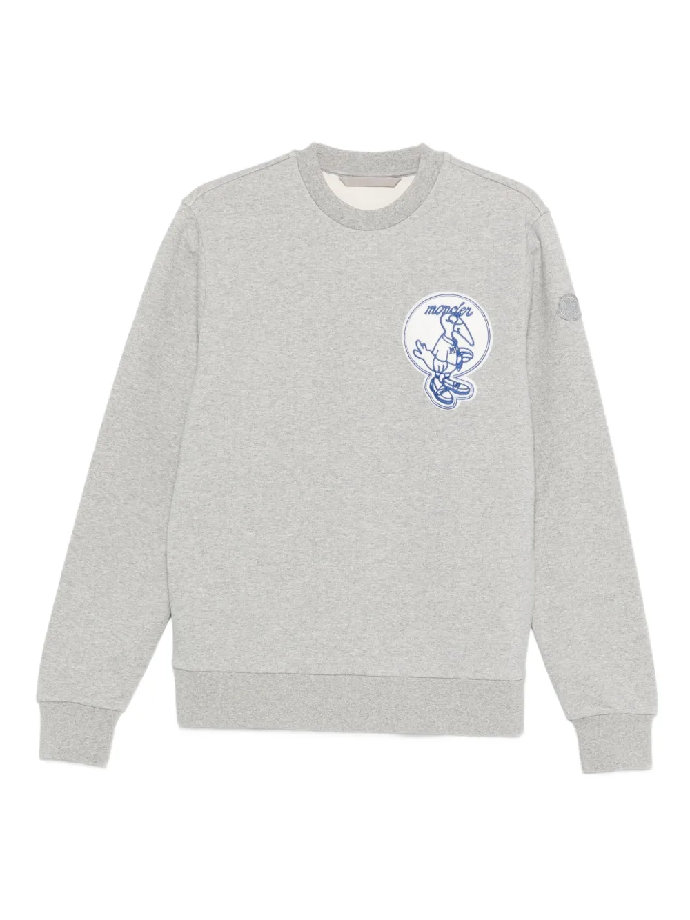 Moncler Sweater met geborduurd logo Grijs