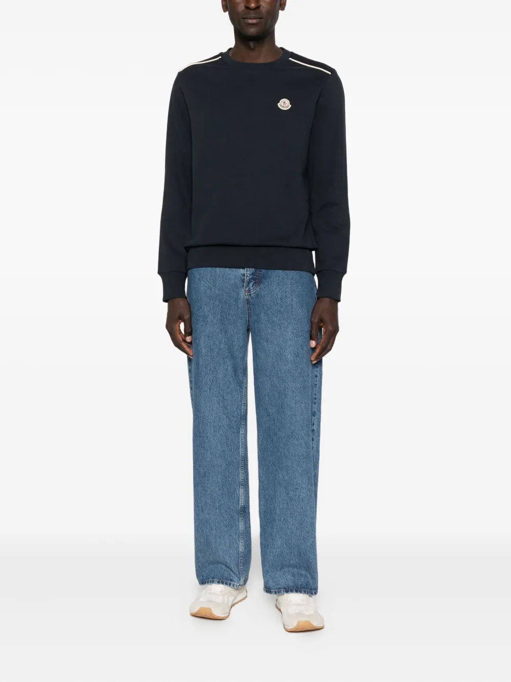 Moncler Logo-appliqué Sweatshirt In Blue
