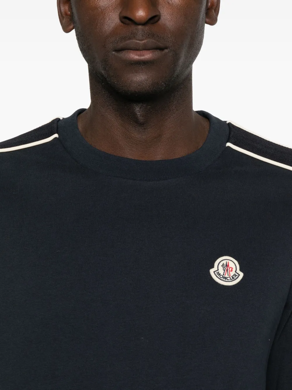 Moncler Logo-appliqué Sweatshirt In Blue