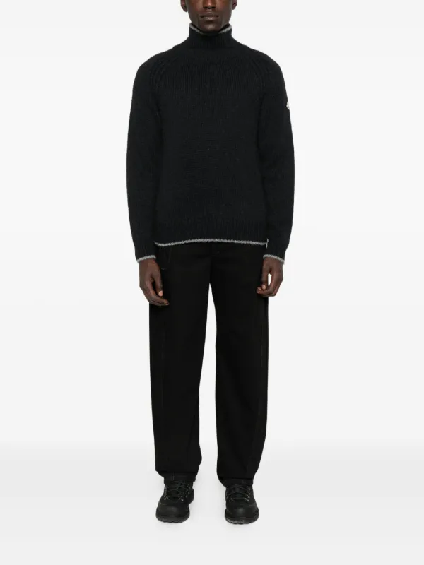 美品 モンクレール タートルセーター MONCLER (モンクレール) カシミヤ混 ケーブル タートルネック ニット